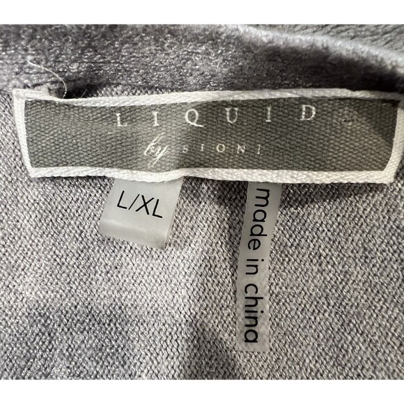 Liquid by Sioni Dressy Gray Poncho with Silver Studs Size L/XL - Picture 5 of 6